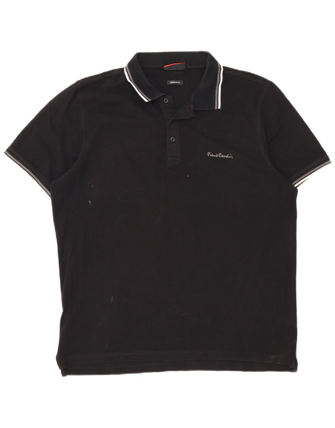 Polo regolare da uomo Pierre Cardin XL in cotone nero