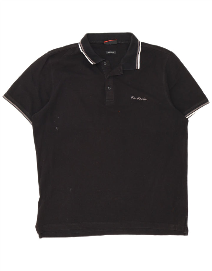 Polo regolare da uomo Pierre Cardin XL in cotone nero