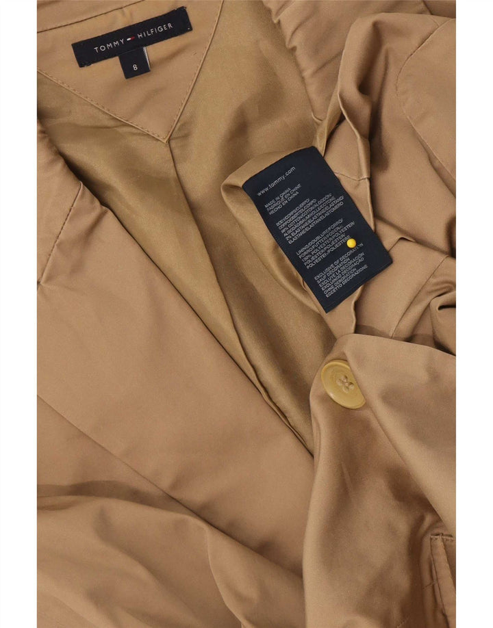 Giacca blazer a 2 bottoni da donna Tommy Hilfiger US 8 cotone beige medio