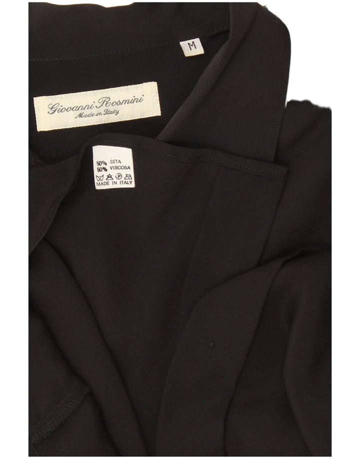 Camicetta da donna Giovanni Rosmini UK 14 seta media nera