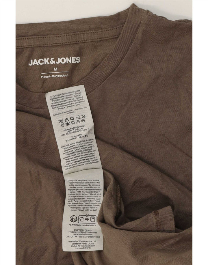 T-shirt da uomo Jack & Jones Top in cotone marrone medio