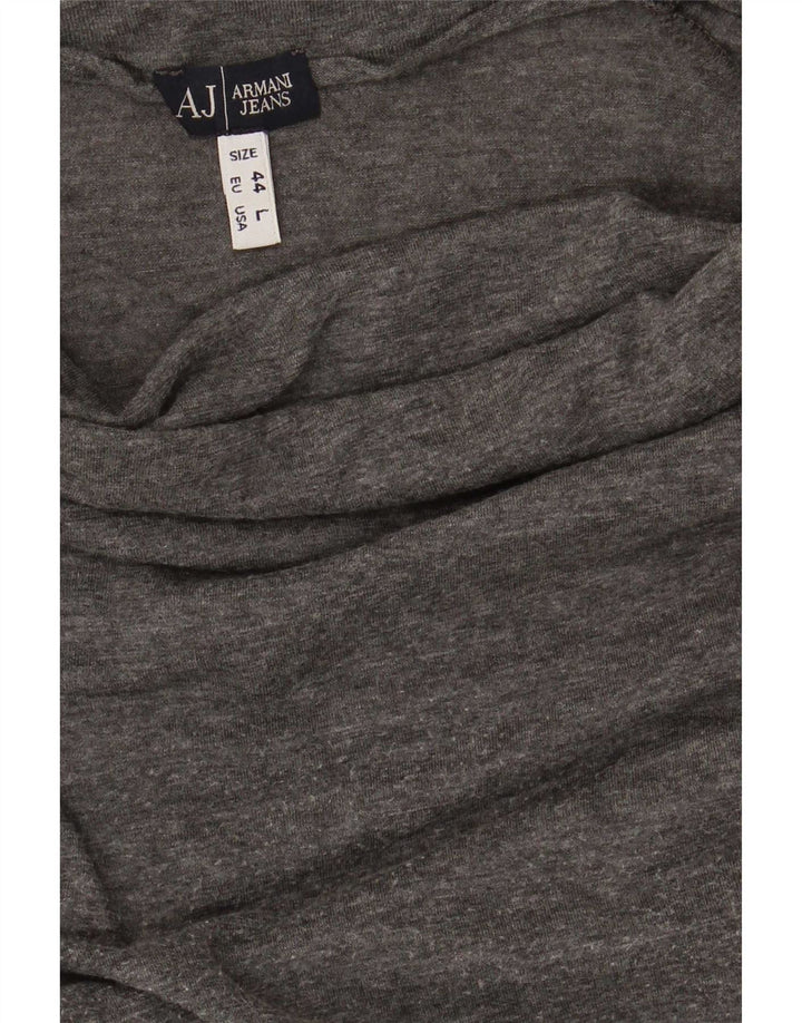 Top Armani Jeans da donna manica lunga EU 44 XL cotone grigio