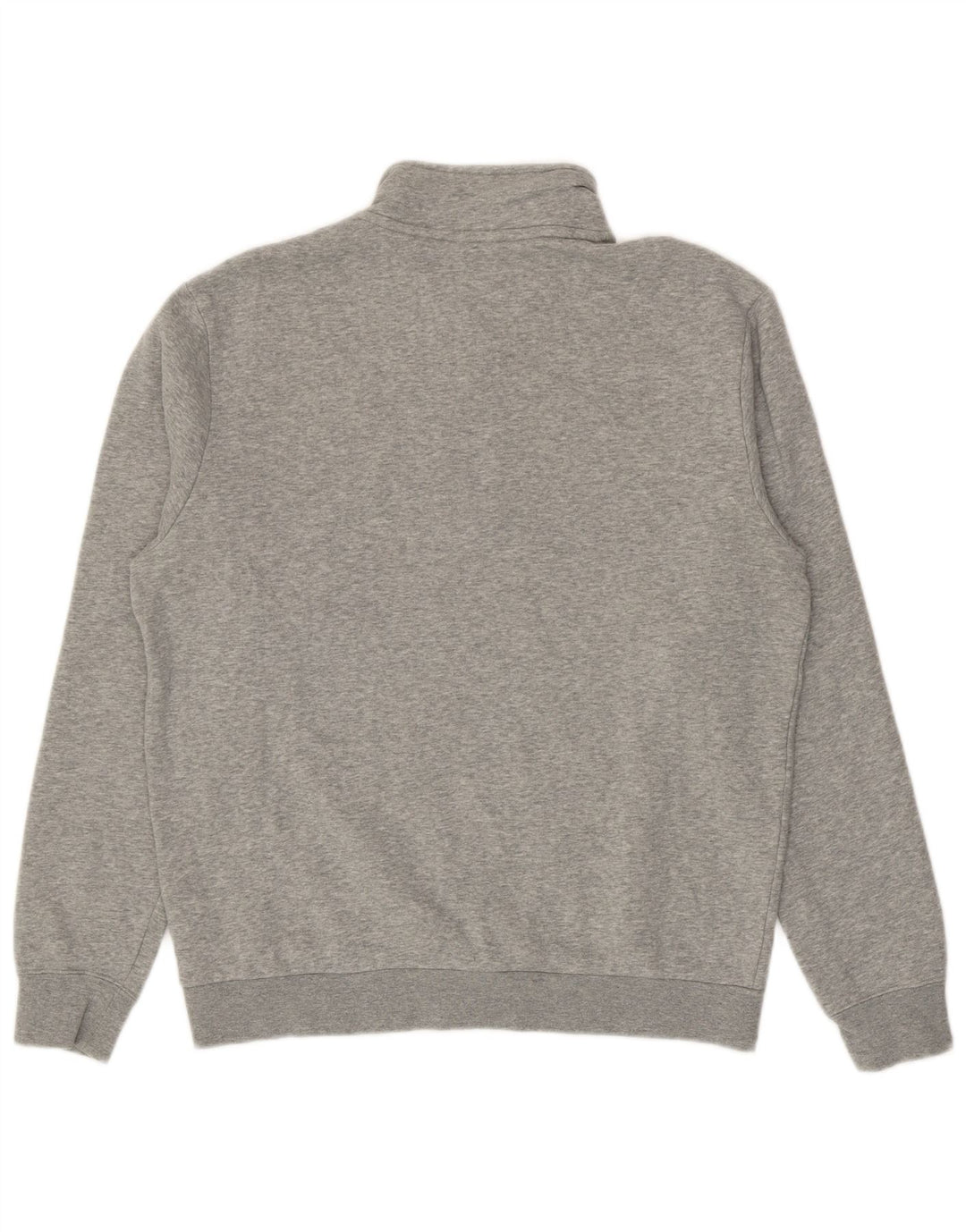 Felpa Nike da uomo con zip e collo, in cotone color block grigio medio