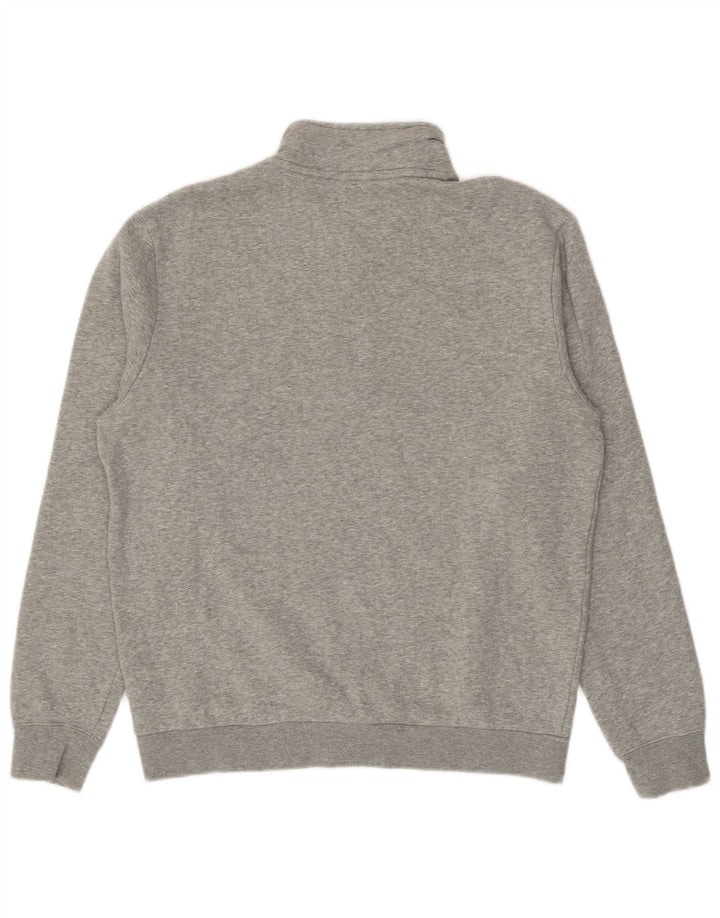 Felpa Nike da uomo con zip e collo, in cotone color block grigio medio