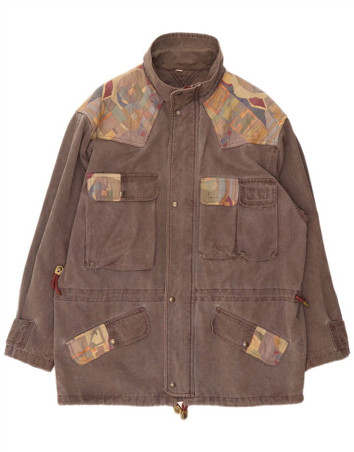 Giacca utility da uomo SALEWA UK 42 XL Cotone color block grigio