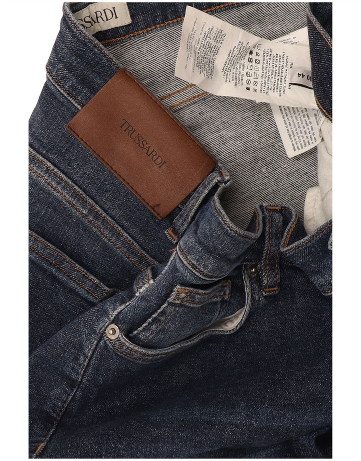 Jeans Slim Donna Trussardi IT 44 Medio W30 L32 Blu Navy Cotone