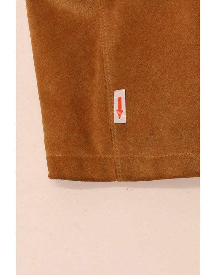 Soprabito vintage da donna in pelle scamosciata IT 42 in pelle beige medio