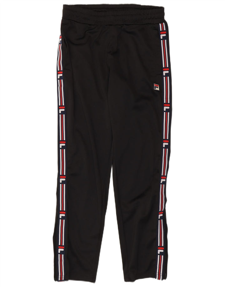 Pantaloni da tuta con grafica Fila da uomo piccoli in poliestere nero