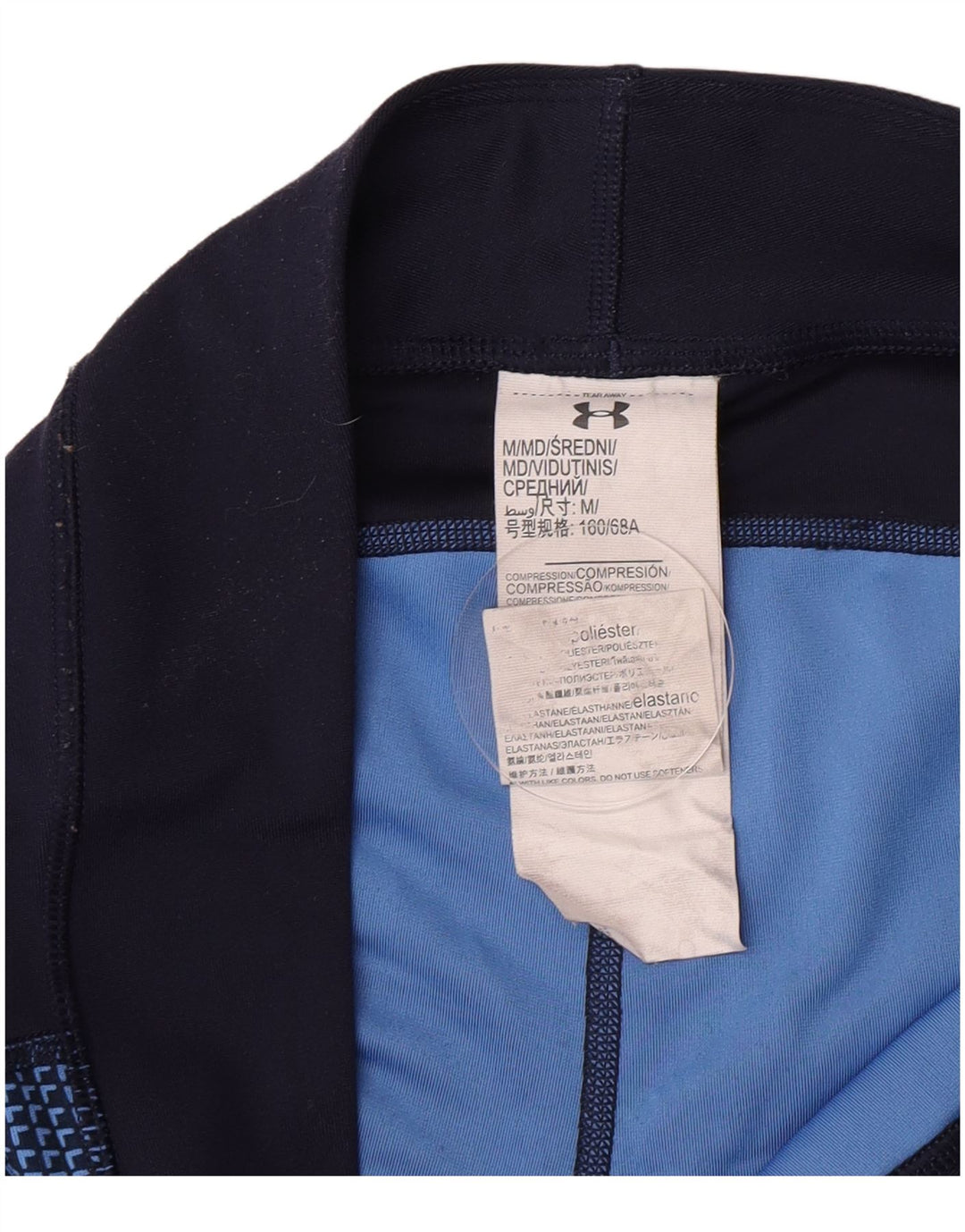 Leggings da donna Under Armour in poliestere geometrico blu medio