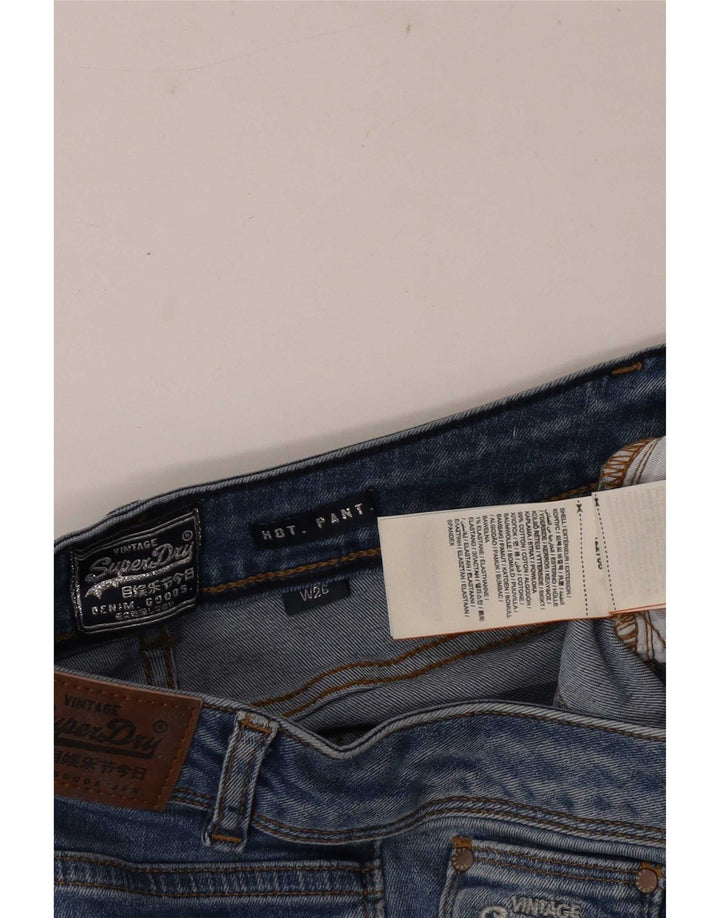 Pantaloni caldi denim da donna Superdry W26 piccoli cotone blu
