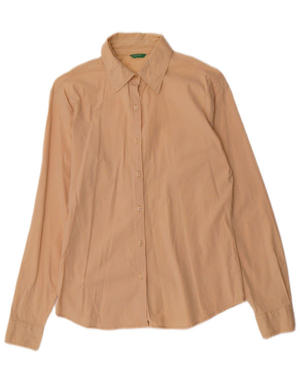 Camicia Benetton Donna UK 12 Beige Medio
