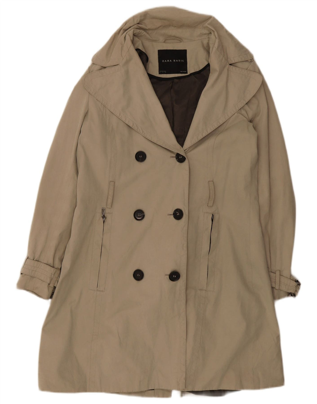 Trench da donna Zara UK 16 grande Beige