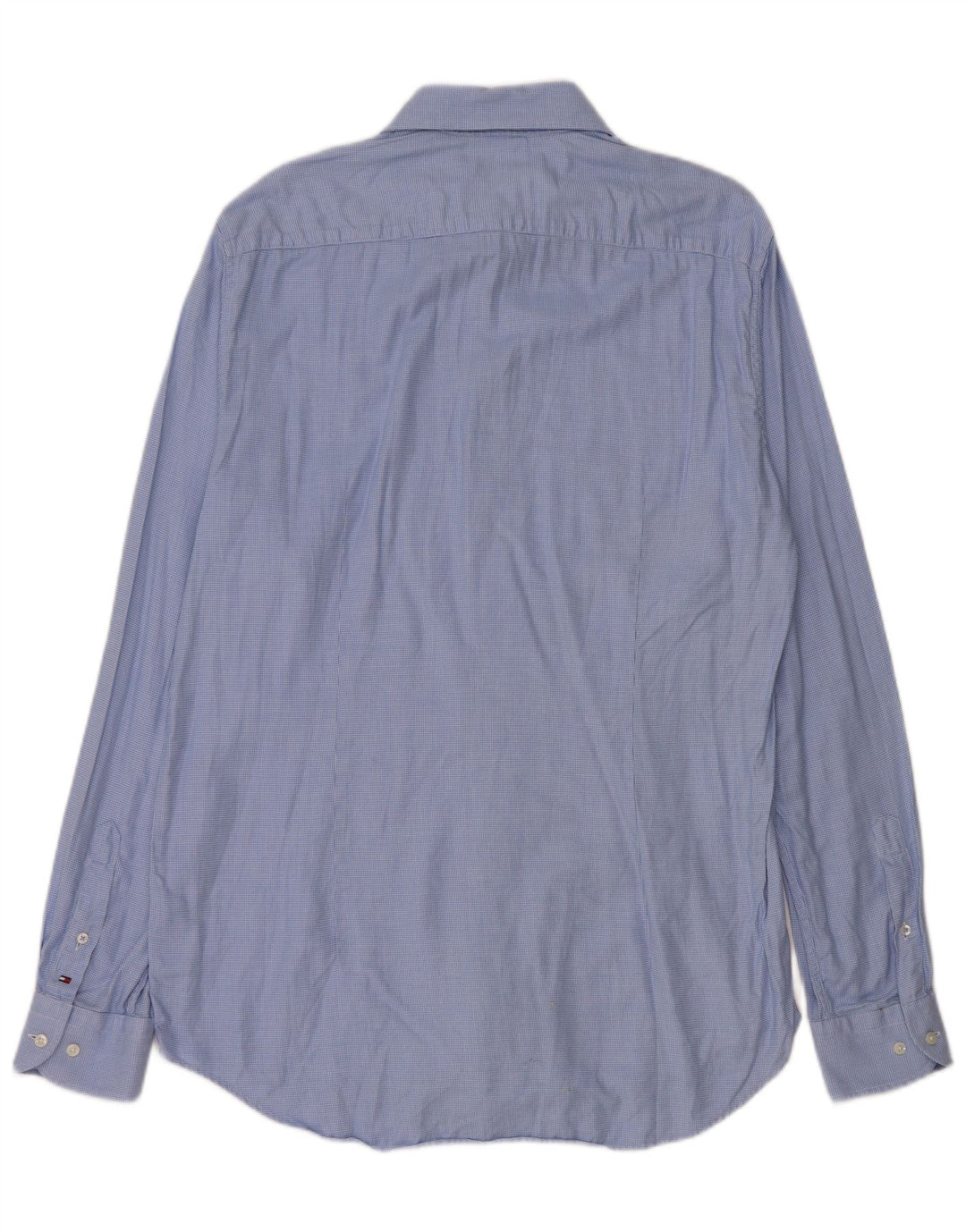 Camicia da uomo Tommy Hilfiger taglia 41 16 grande cotone pied de poule blu