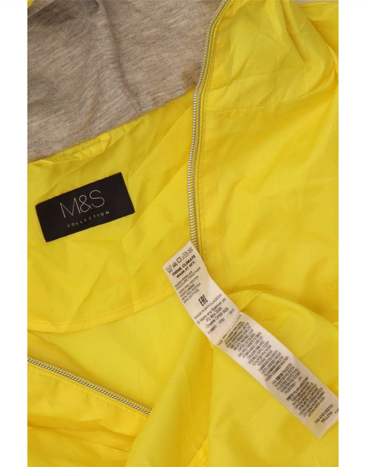 Impermeabile con cappuccio da donna Marks & Spencer UK 10 piccolo poliestere giallo