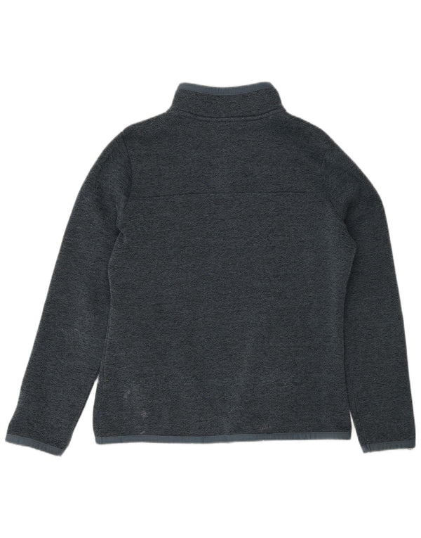 Felpa con collo con zip da donna Weird Fish UK 12 Poliestere grigio medio