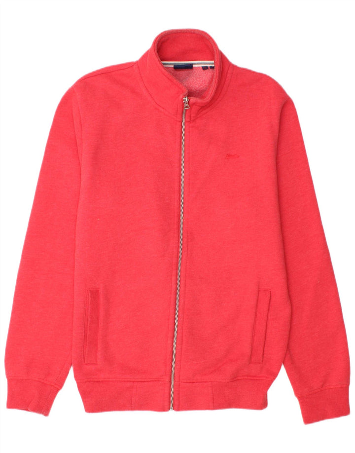 Giacca da tuta da uomo SUPERDRY in cotone rosso medio