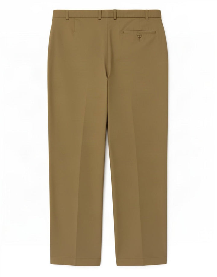 Pantaloni da abito con pegging da uomo Marks & Spencer W36 L31 Poliestere beige