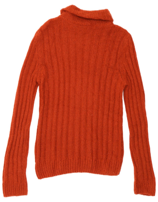 Maglione maglione a collo alto da donna Massimo Dutti UK 14 Large Arancione