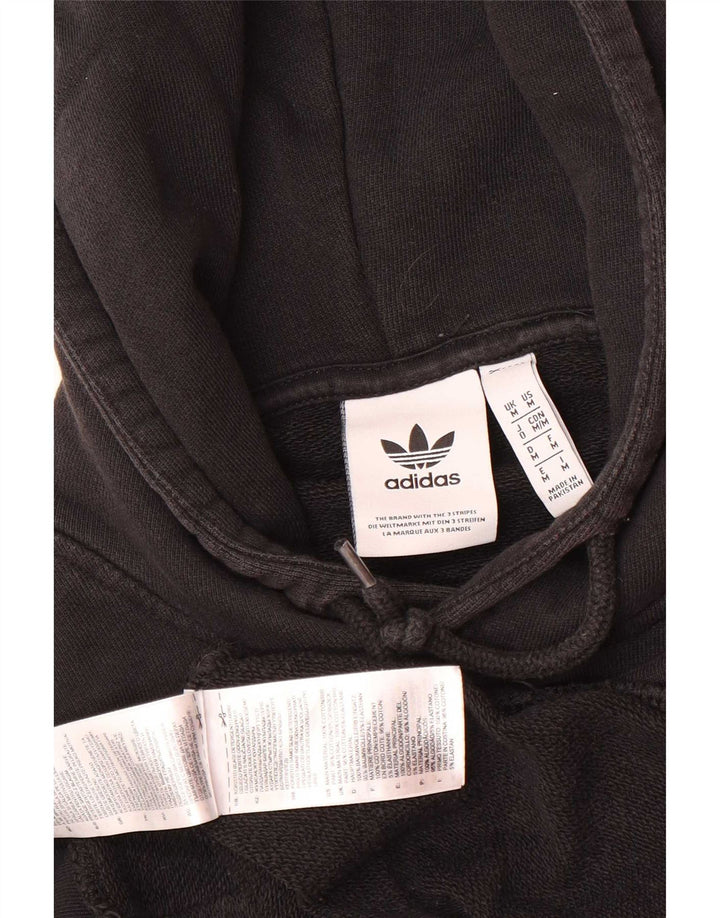 Felpa con cappuccio da uomo Adidas Medium in cotone nero