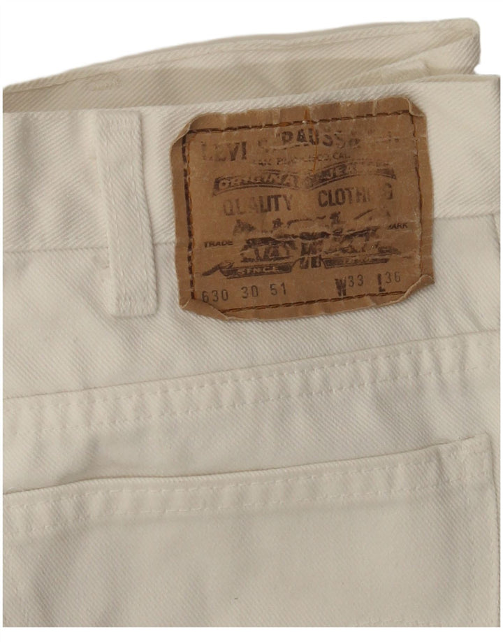 Jeans Levi's 630 affusolati da donna W33 L27 bianco sporco
