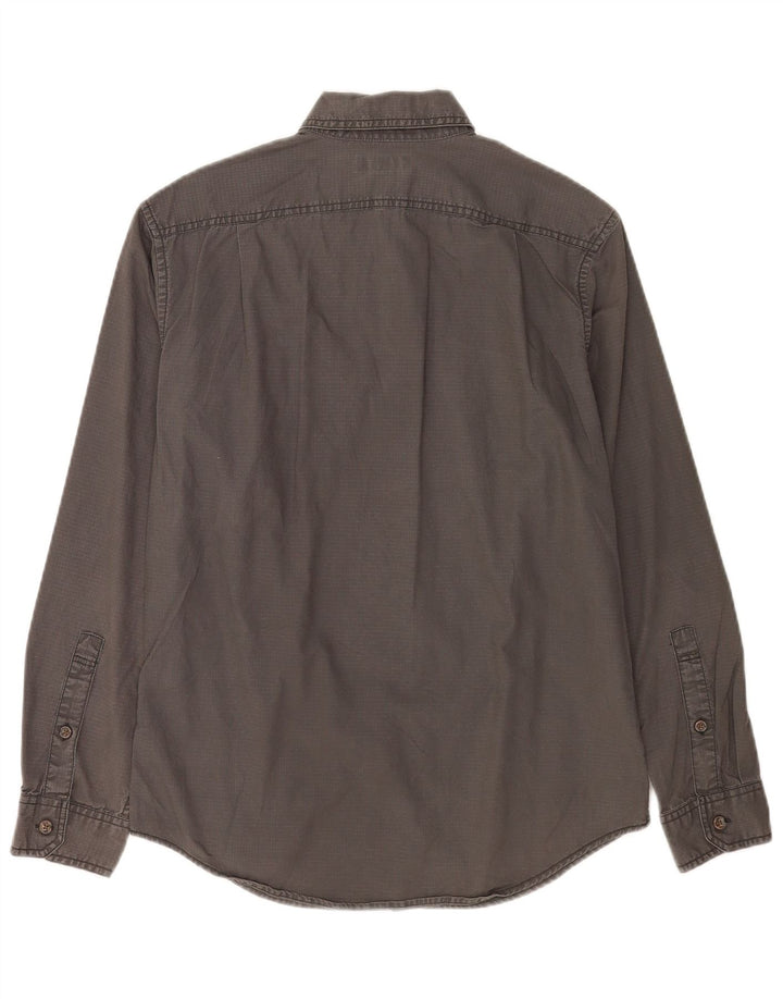 Camicia da uomo Classic Fit Eddie Bauer piccola in cotone grigio