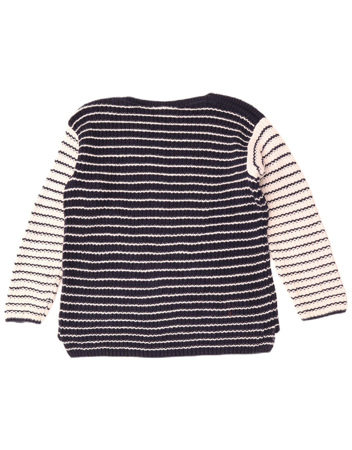 Maglione maglione con scollo a barca da donna Marks & Spencer UK 14 blu navy medio