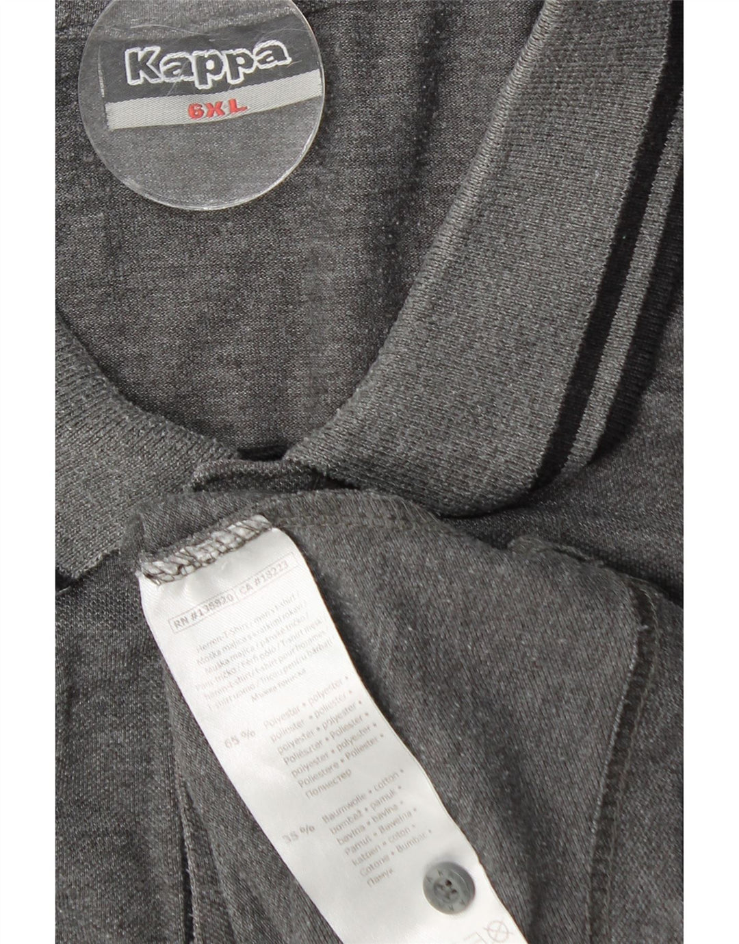 Polo da uomo KAPPA 6XL Poliestere grigio