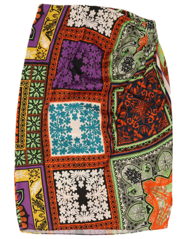 Gonna longuette da donna Zara 2XL W36 poliestere patchwork multicolore