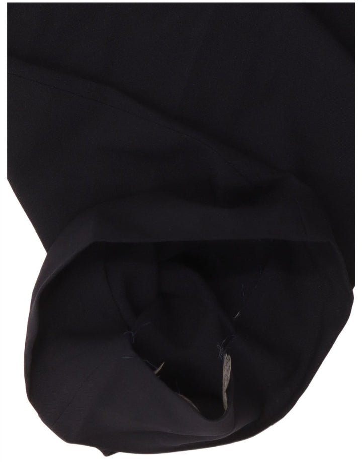 Pantaloni chino regolari da uomo Marks & Spencer W42 L30 poliestere blu navy