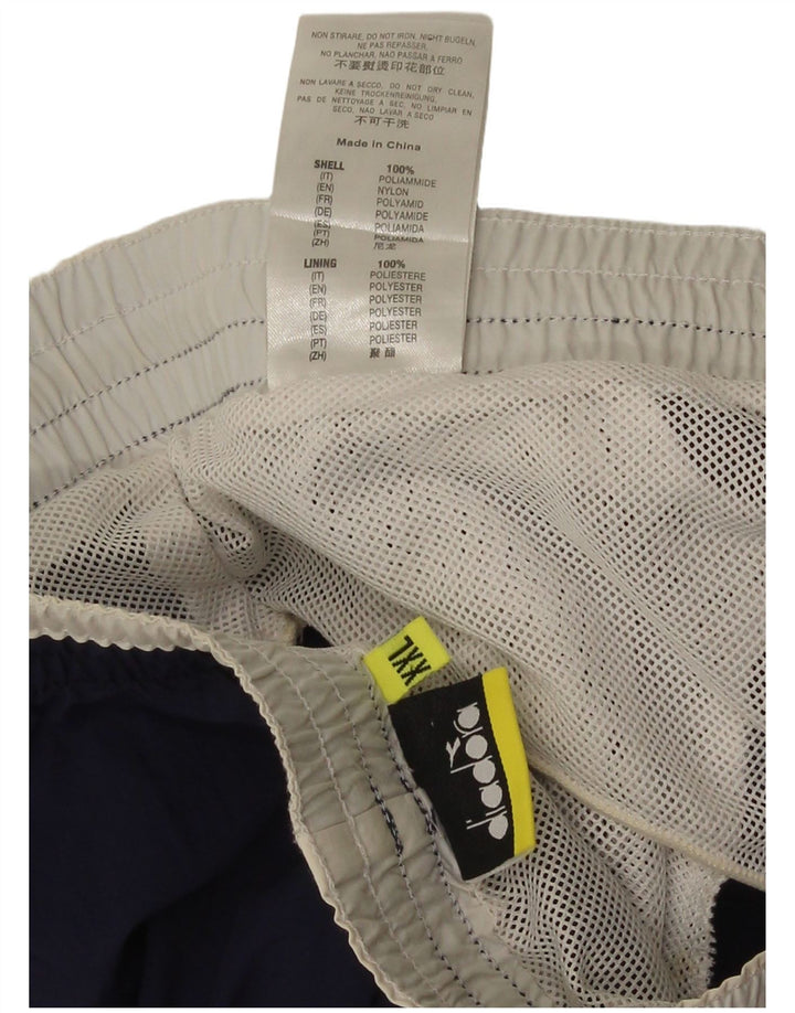 Pantaloncini da bagno grafici da uomo Diadora 2XL blu navy in poliammide