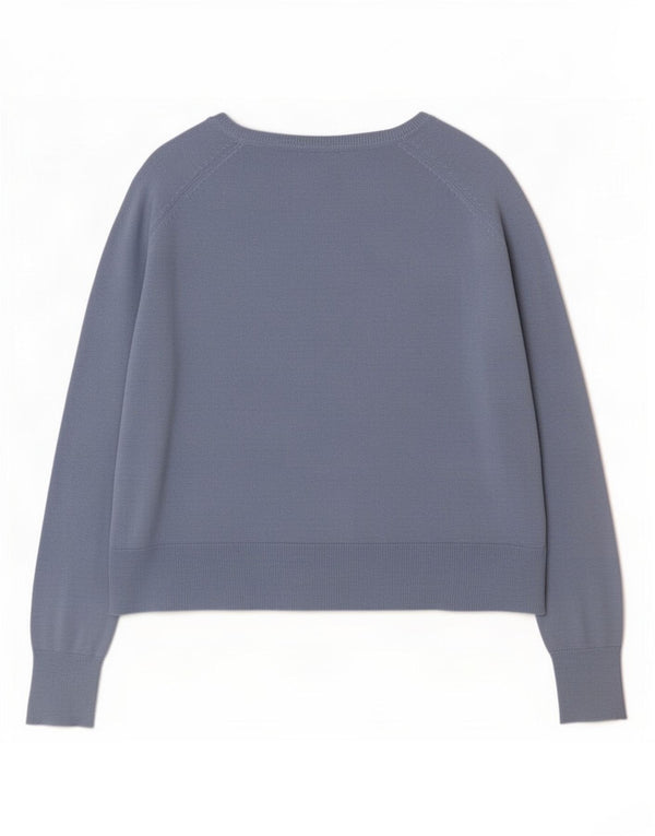 Maglione da donna oversize con scollo a barca Zara da donna UK 10 piccolo in viscosa blu