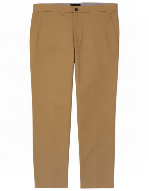 Tommy Hilfiger Mens Slim Fit Chino Trousers W36 L30 Beige Cotton