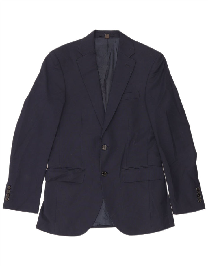 Giacca blazer vestibilità regolare da uomo Marks & Spencer UK 36 Small Blu Navy