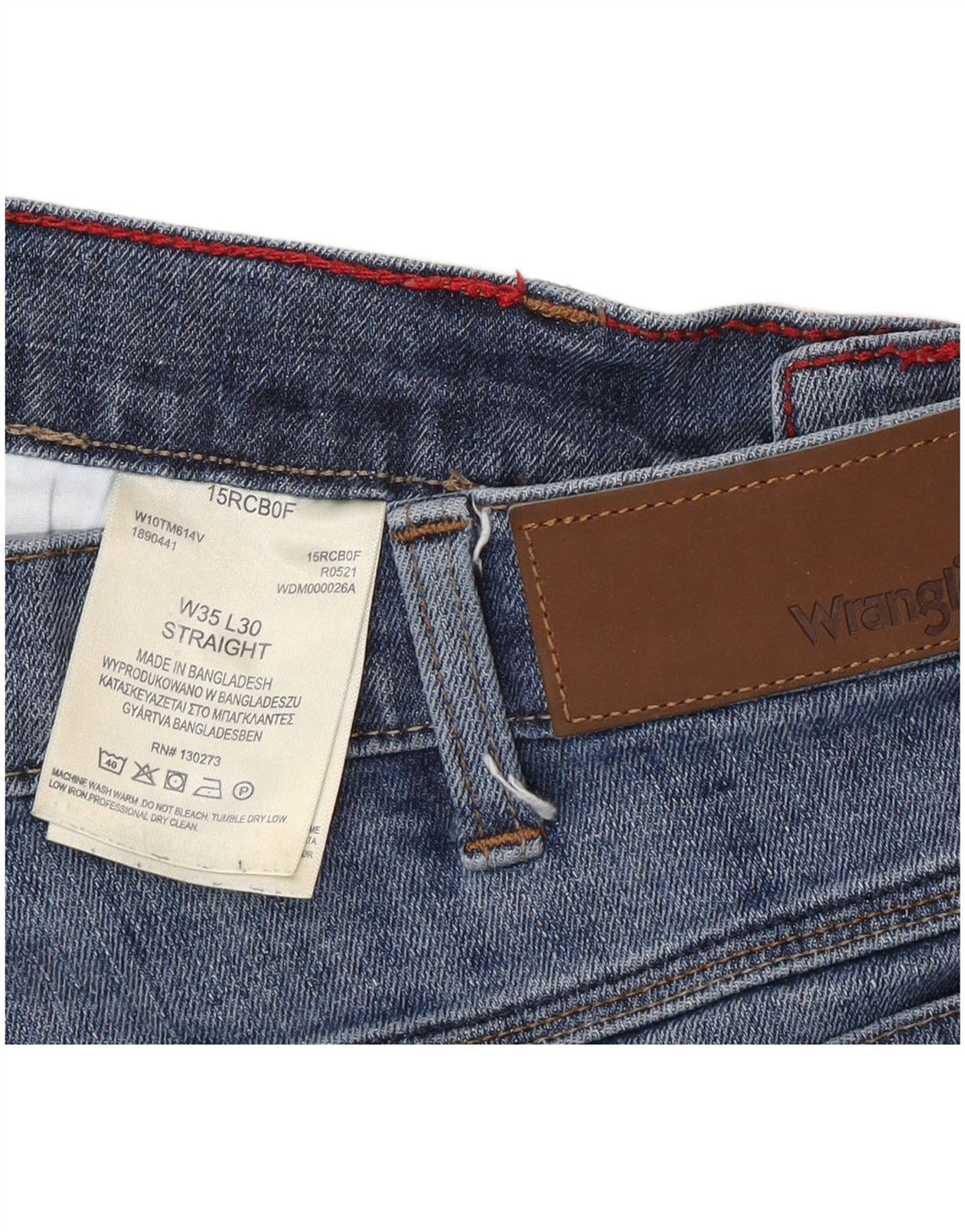 Jeans dritti da uomo Wrangler W35 L30 cotone blu