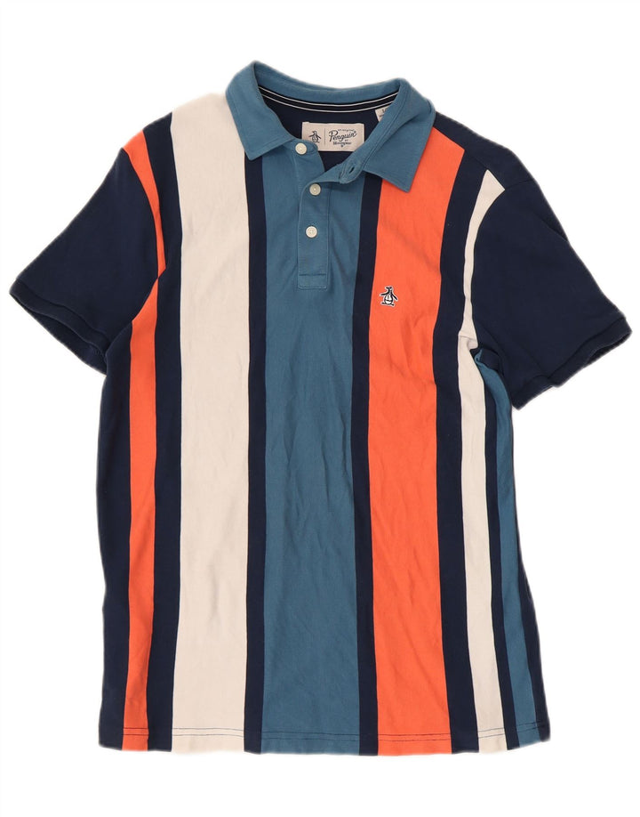 PENGUIN Polo da uomo piccola in cotone a righe multicolori