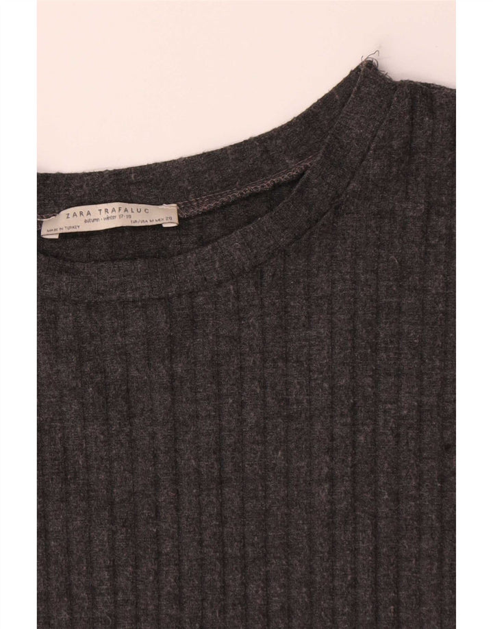 Abito T-shirt Trafaluc da donna Zara UK 14 Poliestere grigio medio