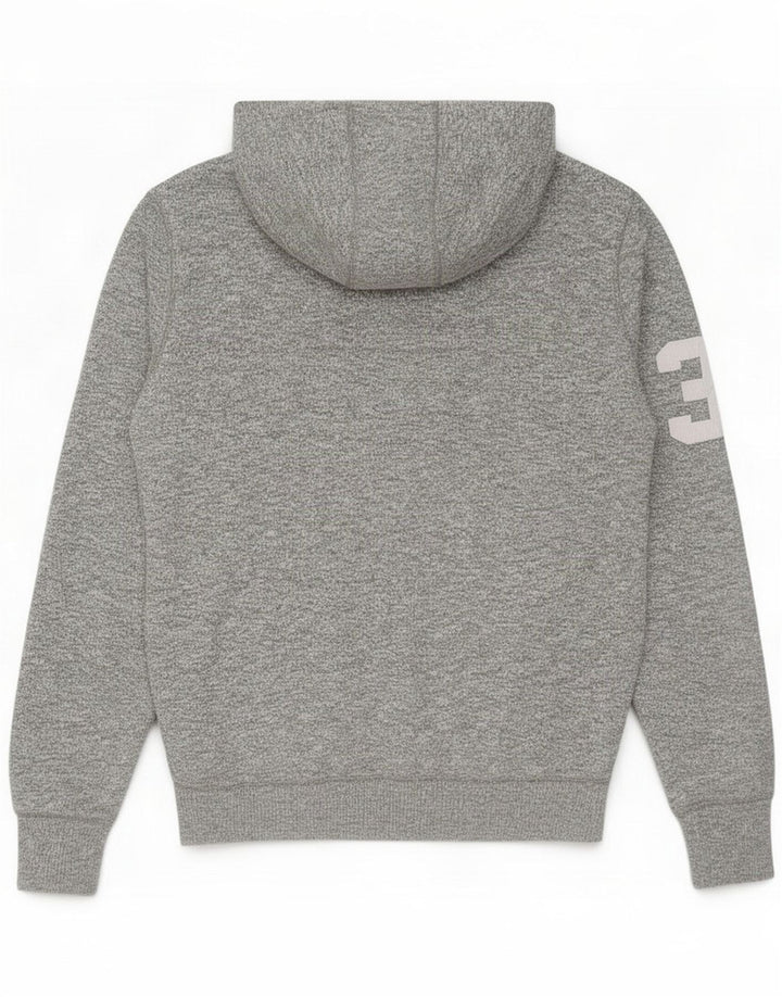 Diesel Maglione con cappuccio e zip grafica da uomo piccolo in poliestere grigio