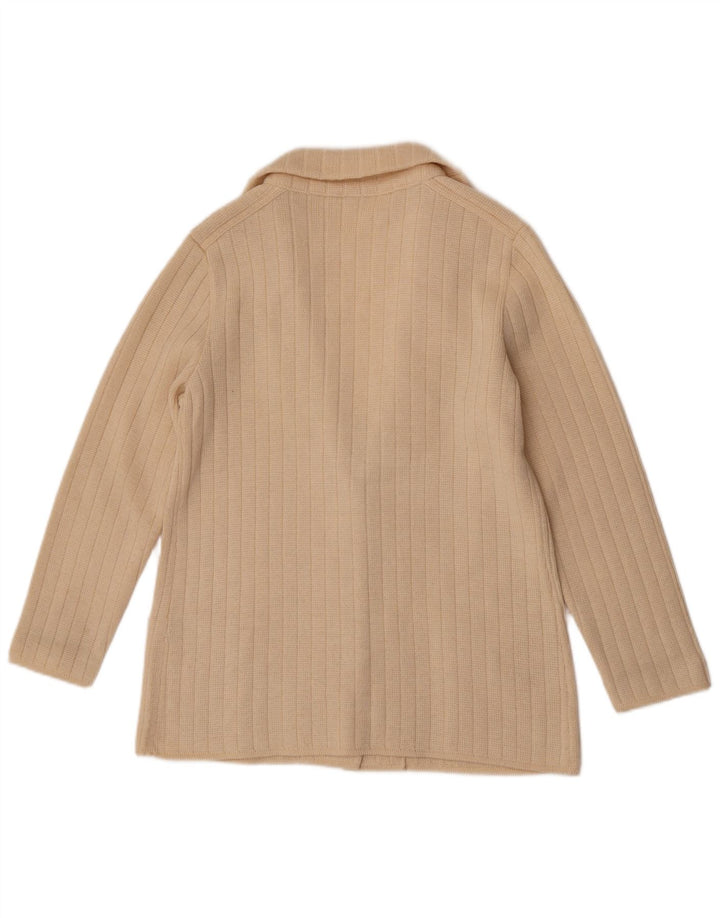 Maglione cardigan da donna Leeds UK 10 piccolo Beige