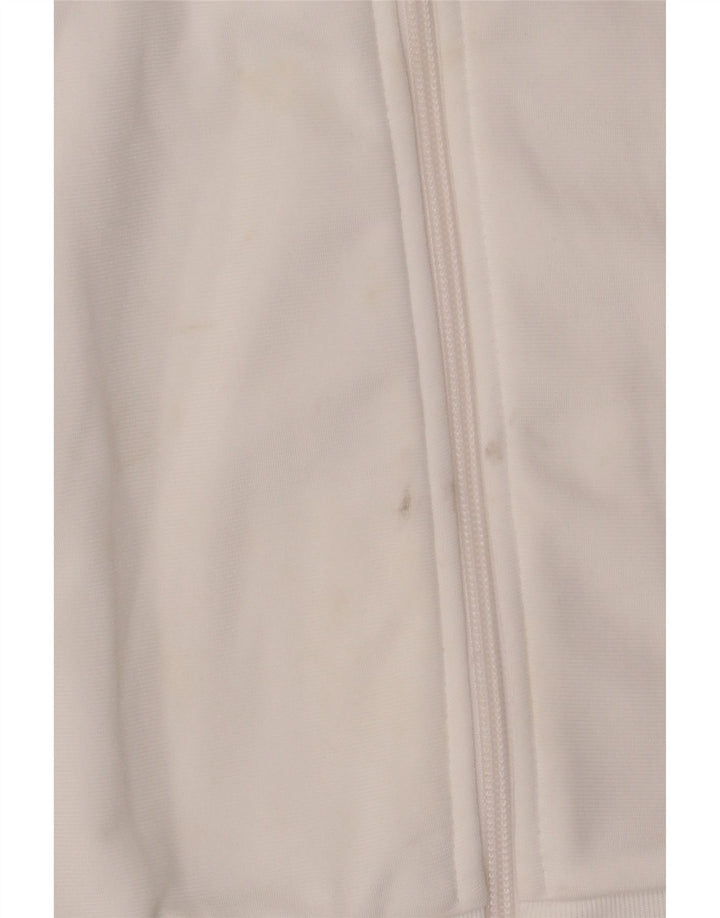 Giacca da tuta da ragazzo Adidas 11-12 anni in poliestere color block bianco