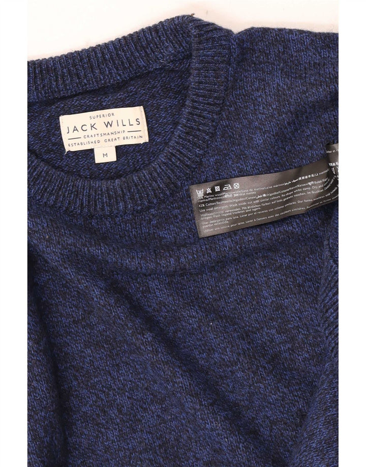 Maglione maglione girocollo da uomo Jack Wills medio blu navy screziato
