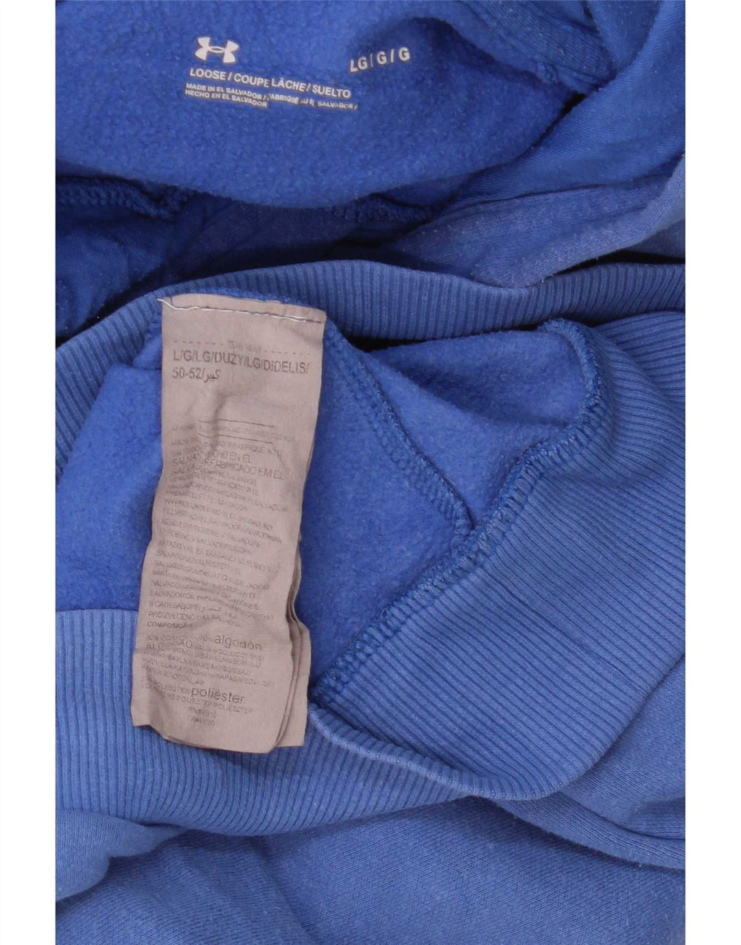 Felpa con cappuccio da uomo Under Armour grande in cotone blu
