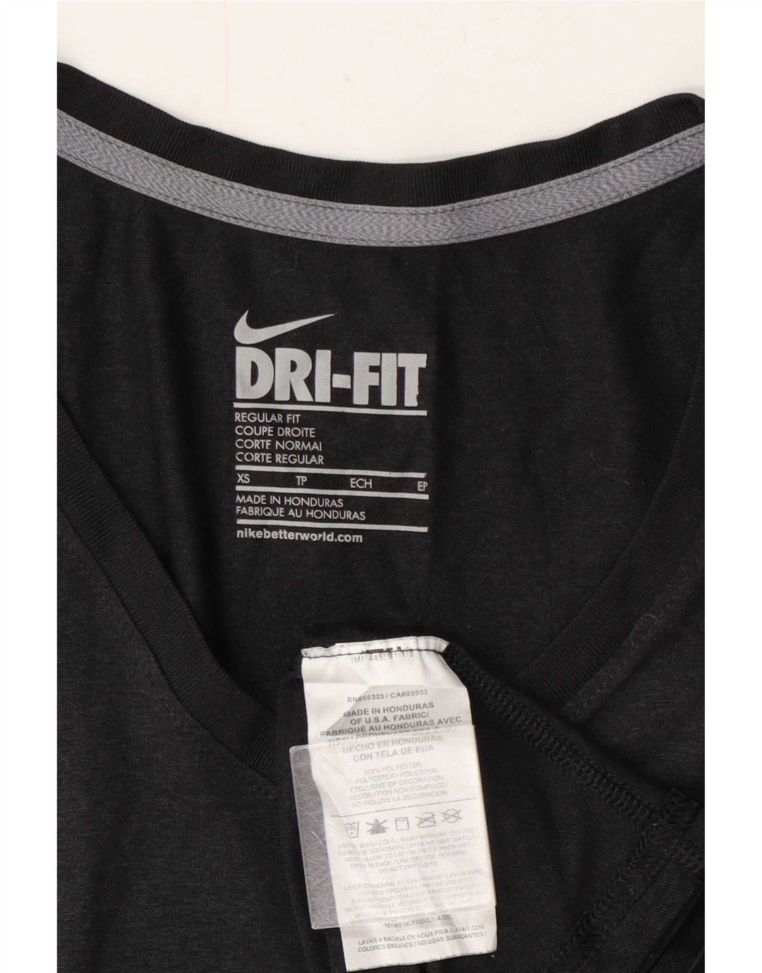 T-shirt Nike Dri Fit Regular da donna UK 6 XS blu navy poliestere