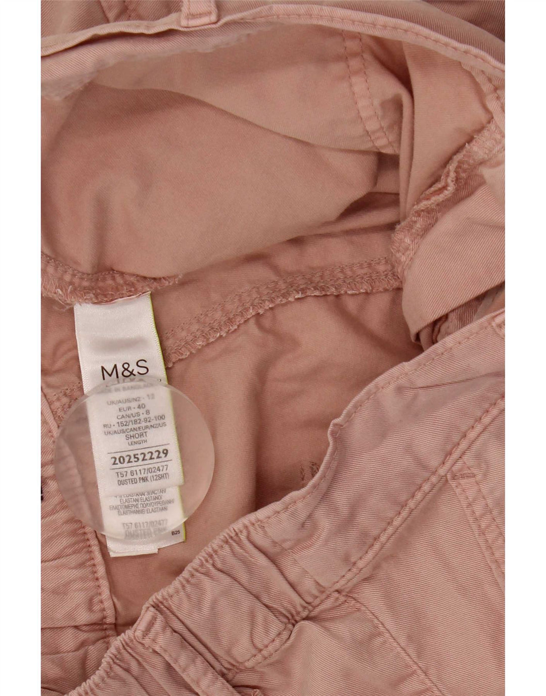 Pantaloni cargo da uomo Marks & Spencer Joggers UK 12 Medium W32 L24 Rosa