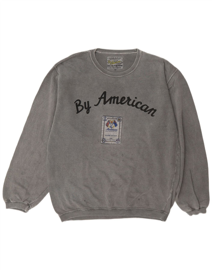 Di American Mens Felpa grafica maglione XL grigio