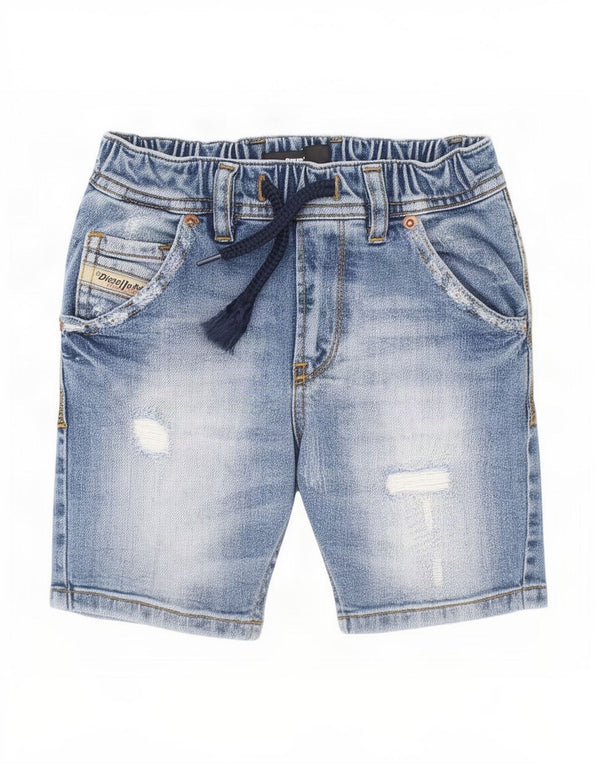 Pantaloncini di jeans invecchiati Diesel da bambino 3-4 anni W20 in cotone blu
