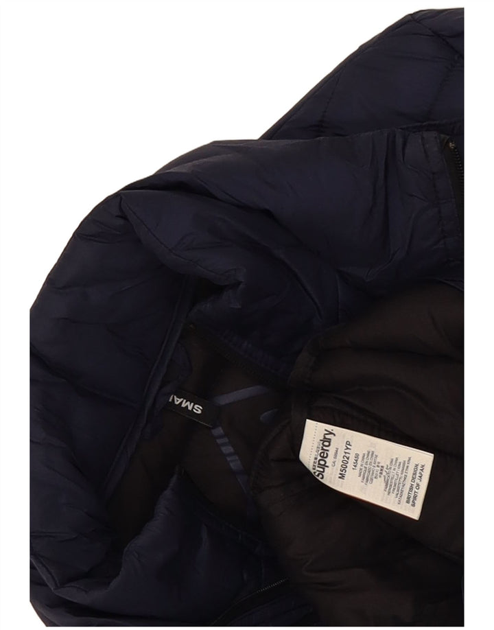 Giacca imbottita da uomo Superdry UK 36 Small nylon blu navy