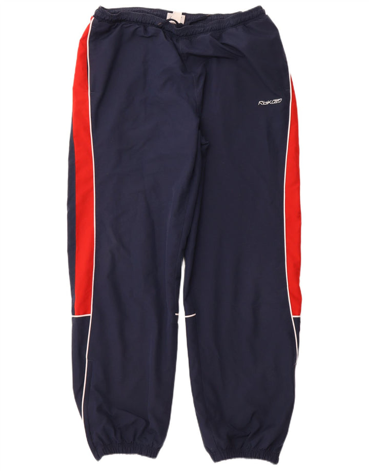 REEBOK Pantaloni da tuta con grafica da uomo Joggers XL Blu navy Colourblock
