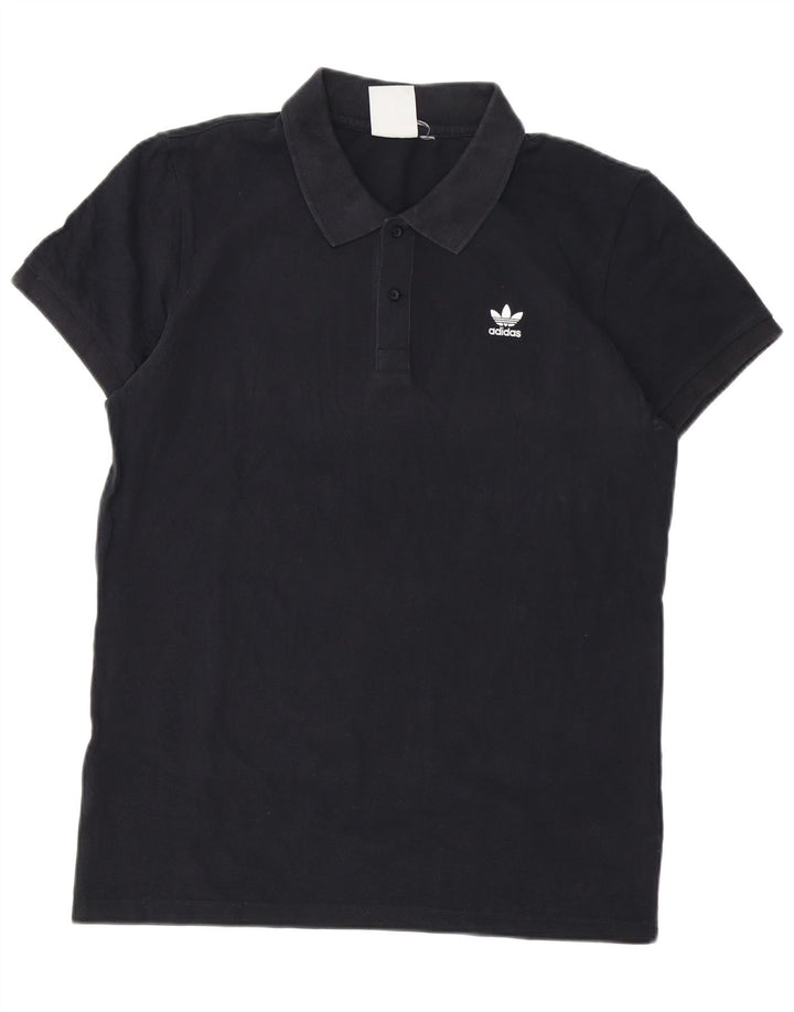 Polo Adidas da uomo in cotone nero medio