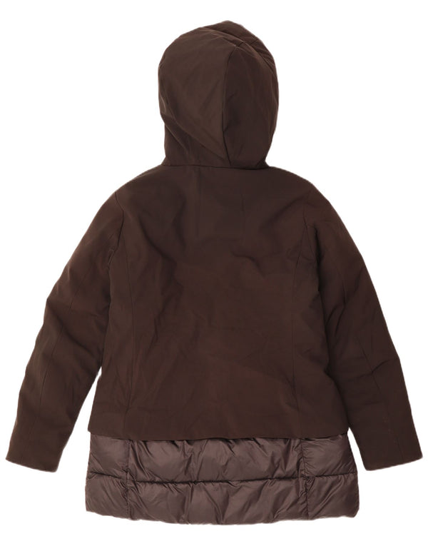 BOMBOOGIE Cappotto imbottito oversize con cappuccio da donna UK 14 Poliestere nero medio