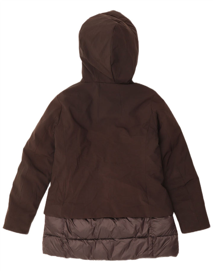 BOMBOOGIE Cappotto imbottito oversize con cappuccio da donna UK 14 Poliestere nero medio